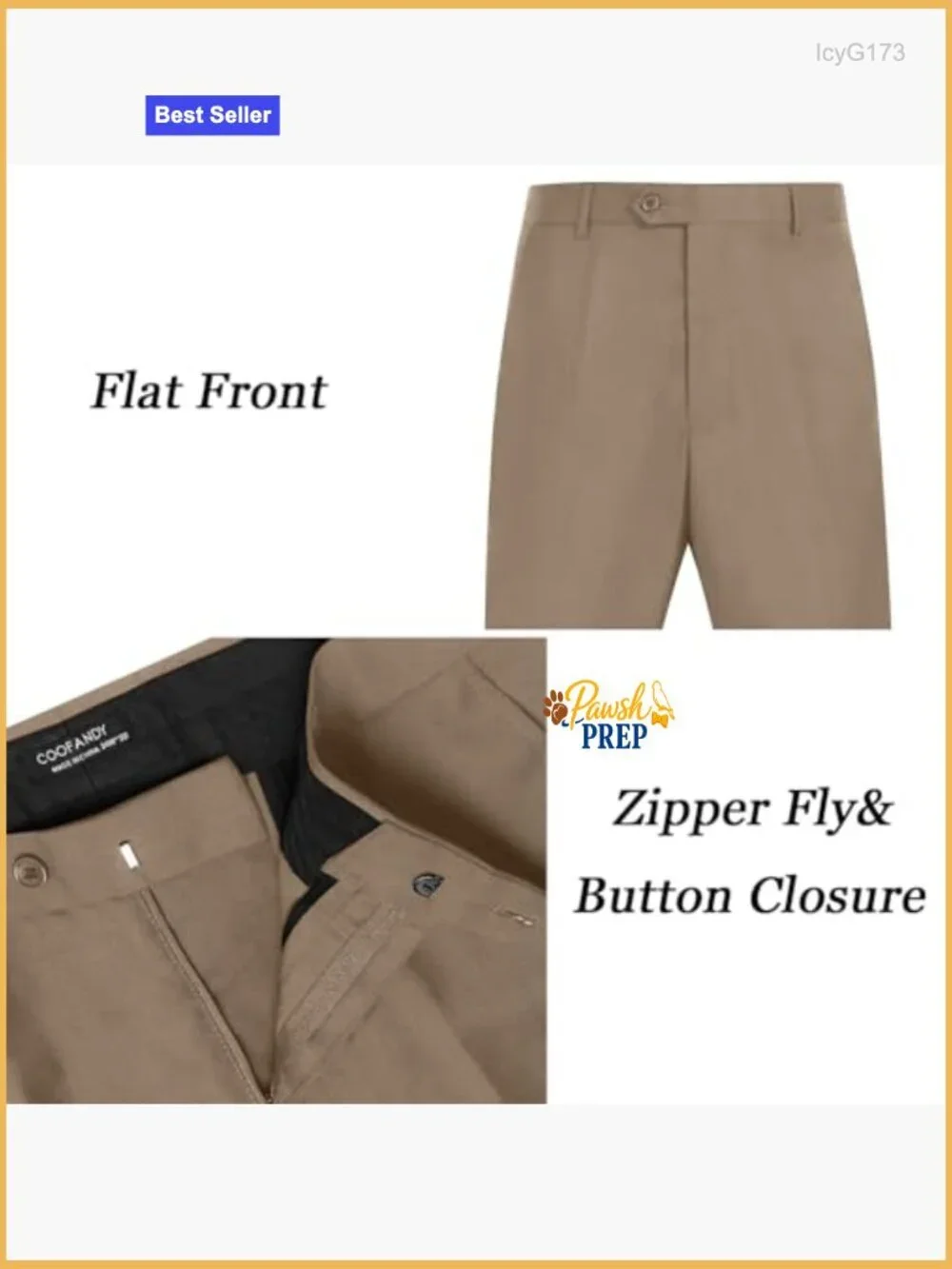 Men's Classic Fit Flat Front Dress Pants No Iron Premium Casual Expandable